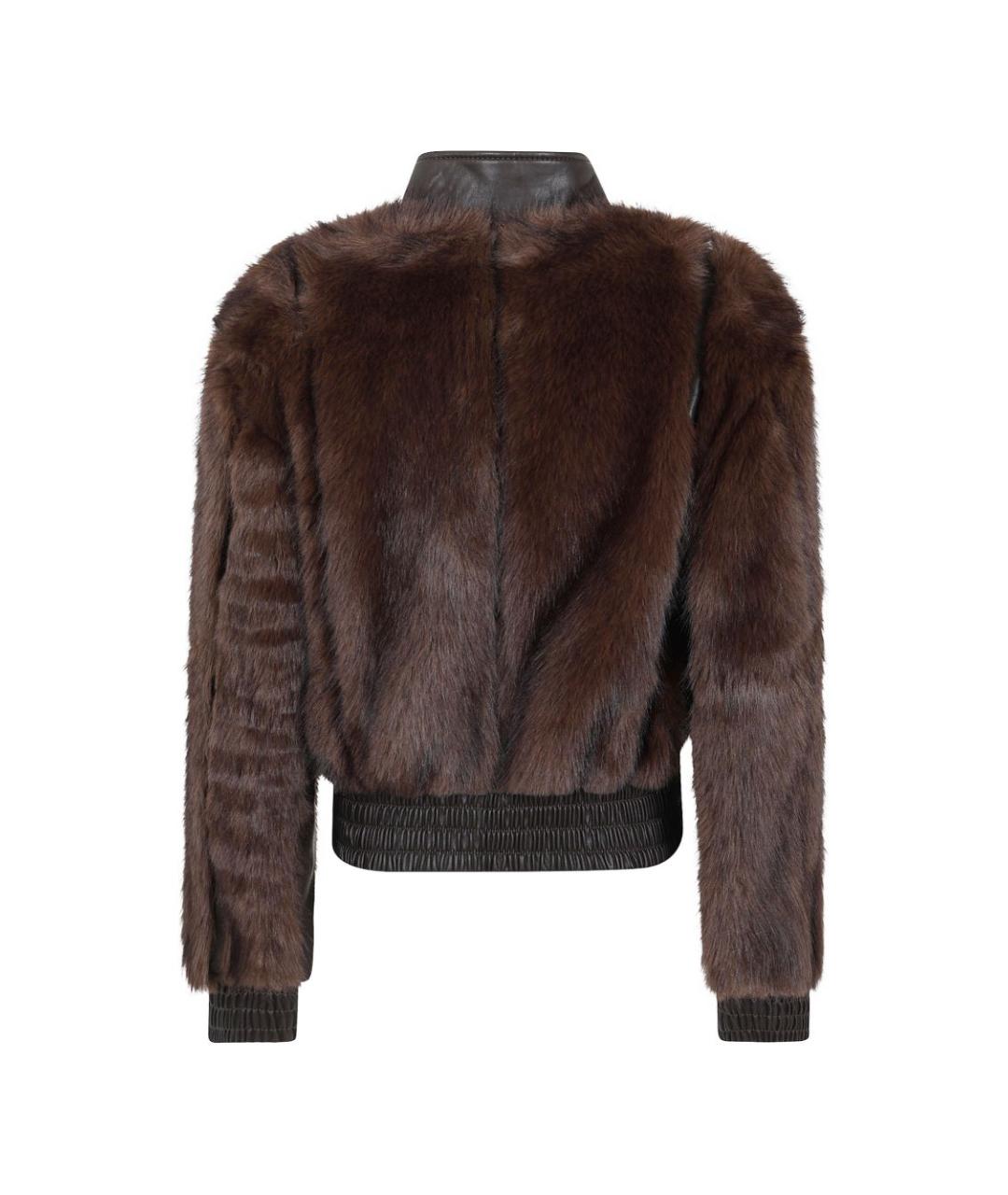 ZIMMERMANN Коричневая полиэстеровая шуба, фото 2