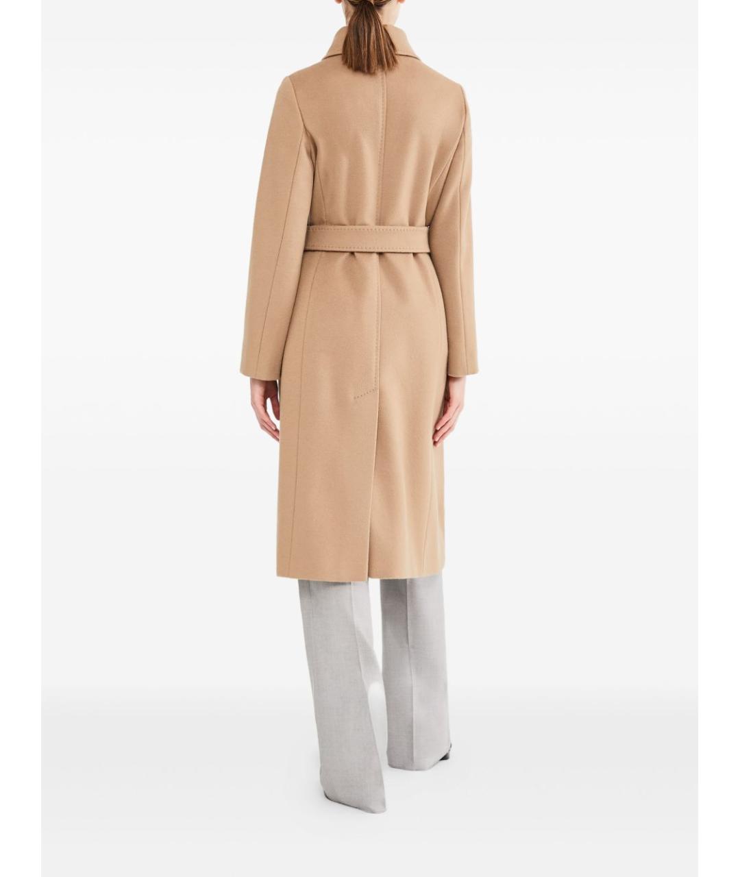 MAX MARA Бежевое шерстяное пальто, фото 3