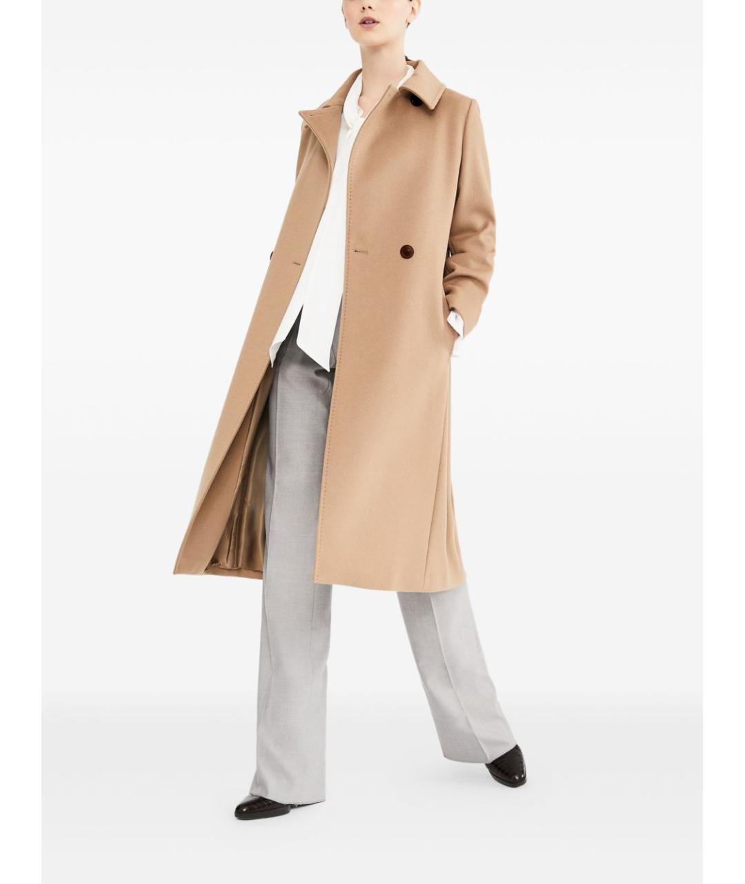MAX MARA Бежевое шерстяное пальто, фото 2