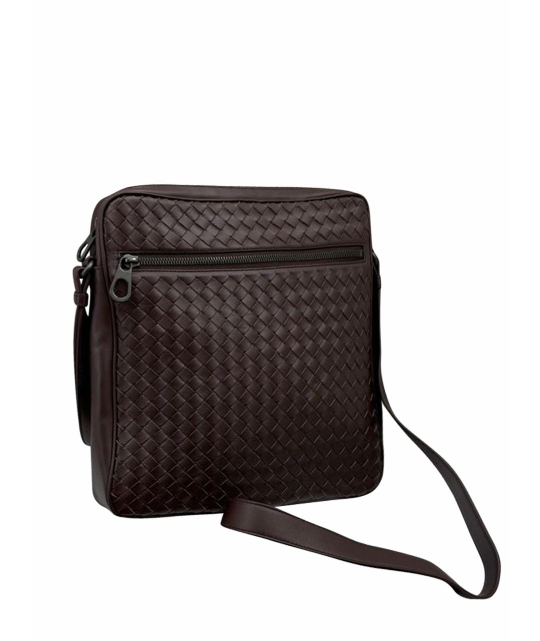 BOTTEGA VENETA Коричневая кожаная сумка на плечо, фото 1