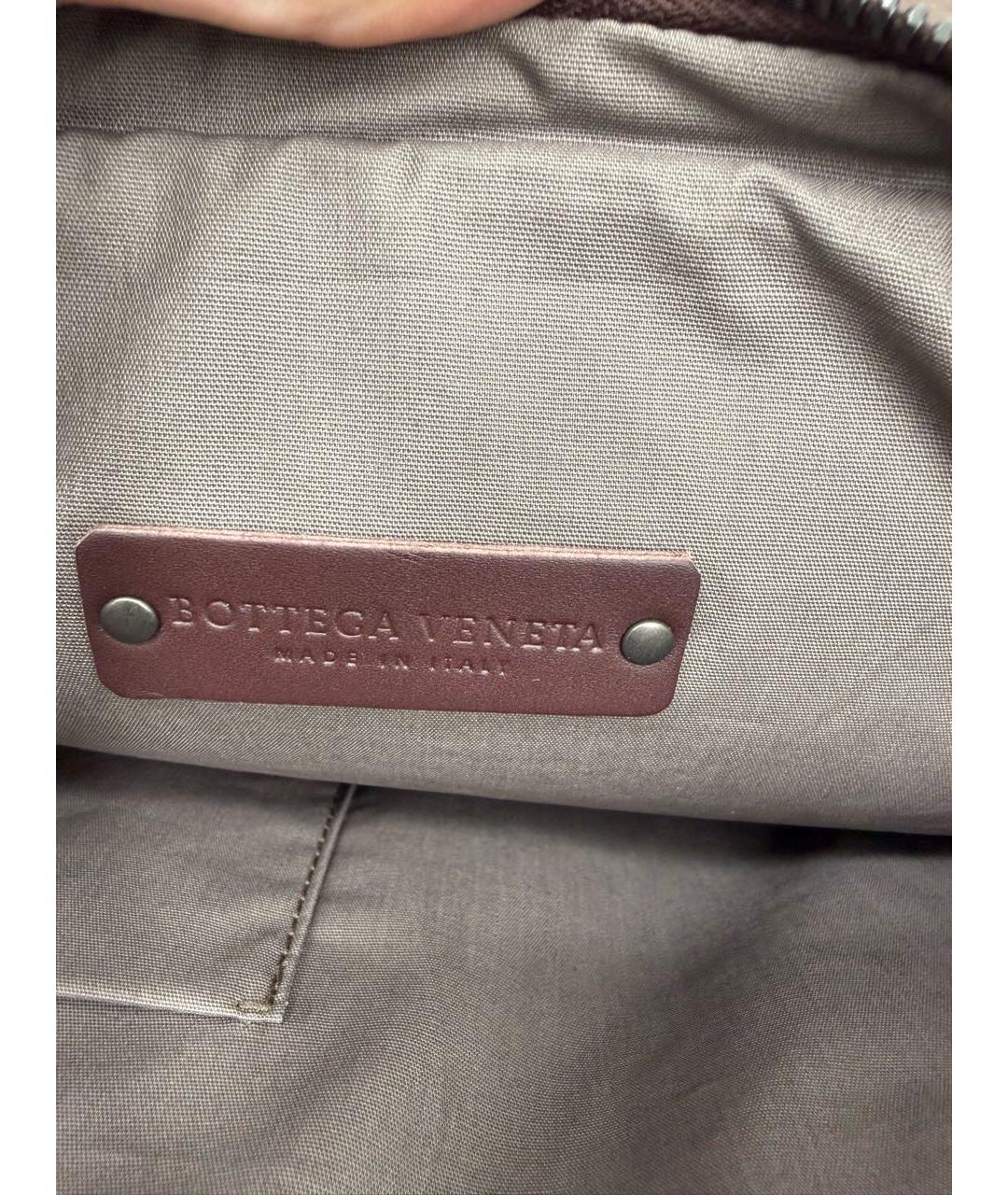 BOTTEGA VENETA Коричневая кожаная сумка на плечо, фото 6