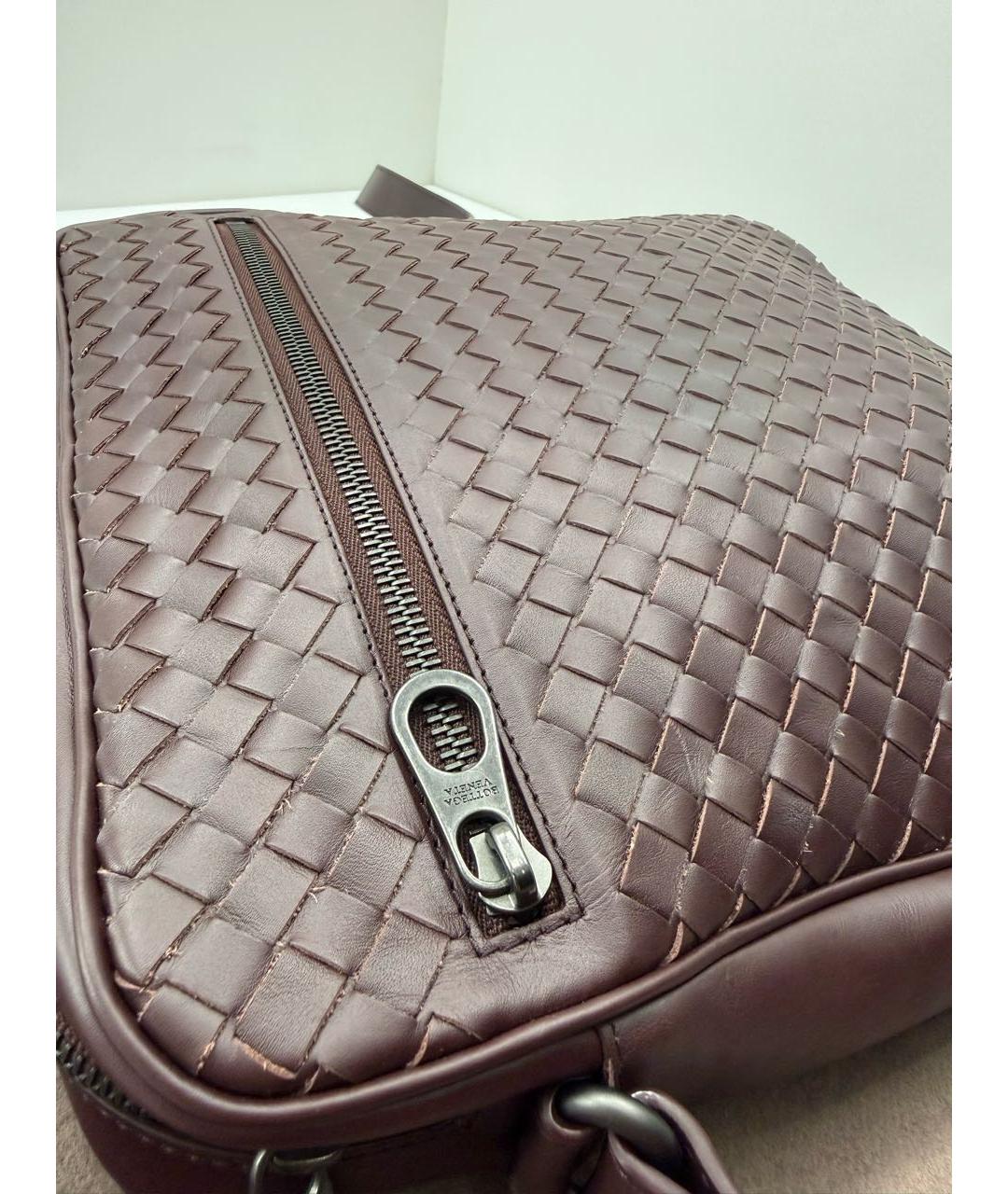 BOTTEGA VENETA Коричневая кожаная сумка на плечо, фото 2
