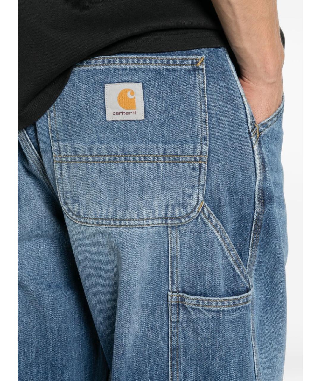 CARHARTT WIP Синие хлопковые прямые джинсы, фото 5
