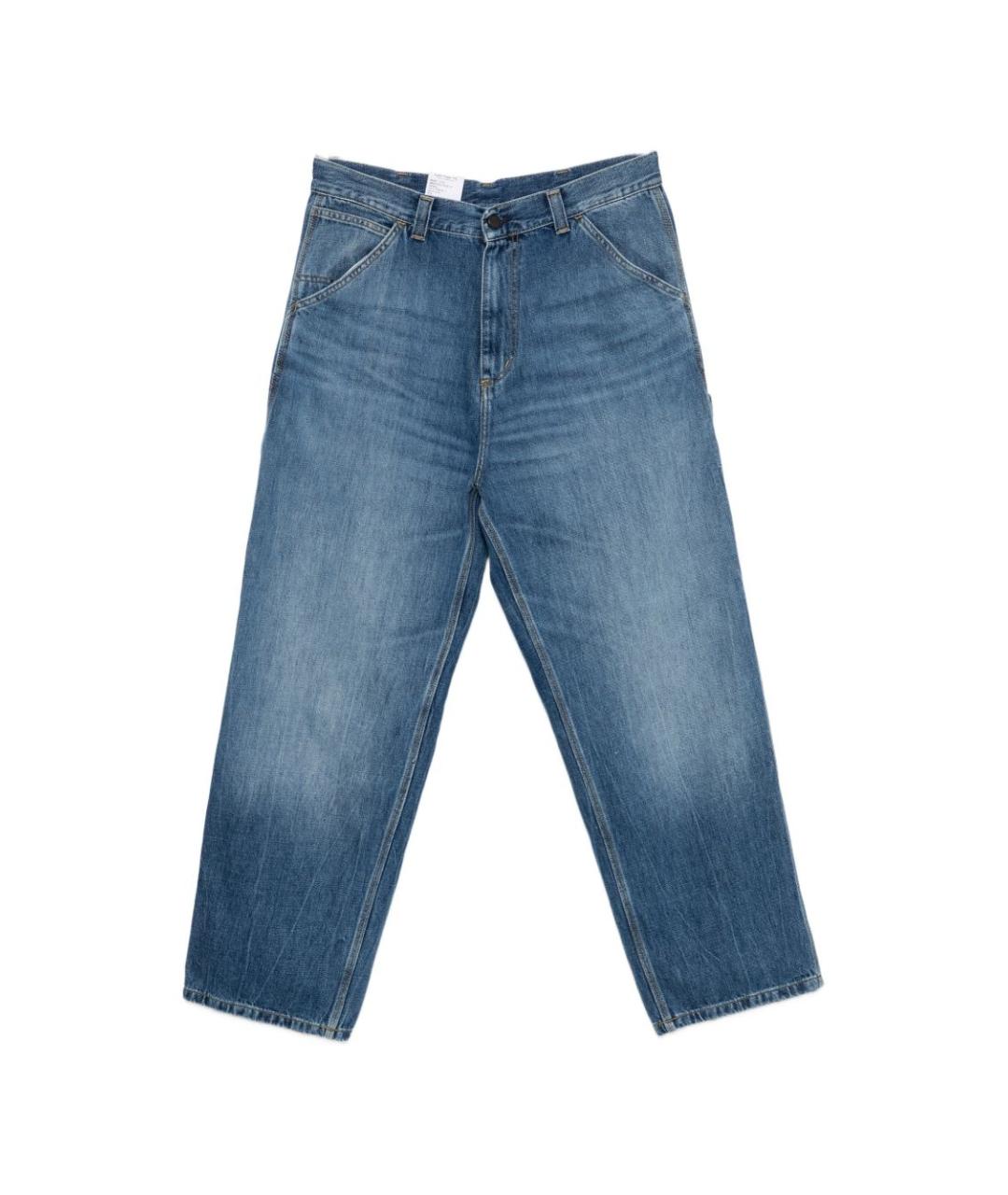 CARHARTT WIP Синие хлопковые прямые джинсы, фото 1
