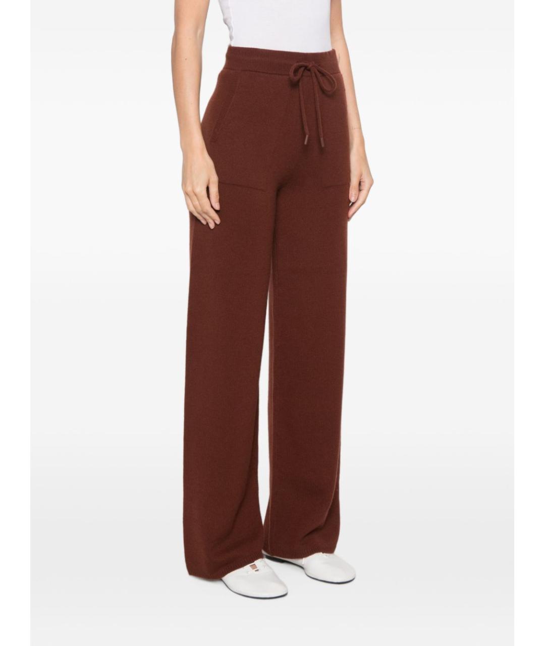 MAX MARA Коричневые шерстяные брюки широкие, фото 2