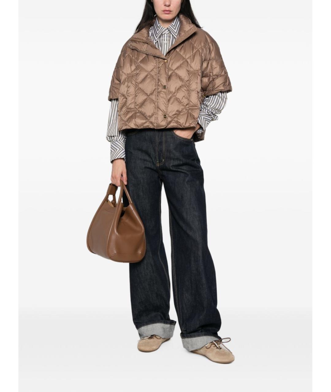 MAX MARA Бежевая полиамидовая куртка, фото 2
