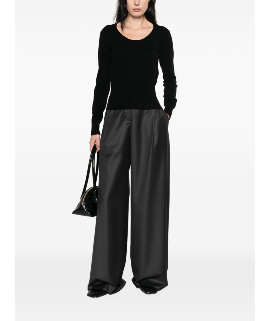 MAX MARA Черный шерстяной джемпер / свитер, фото 3