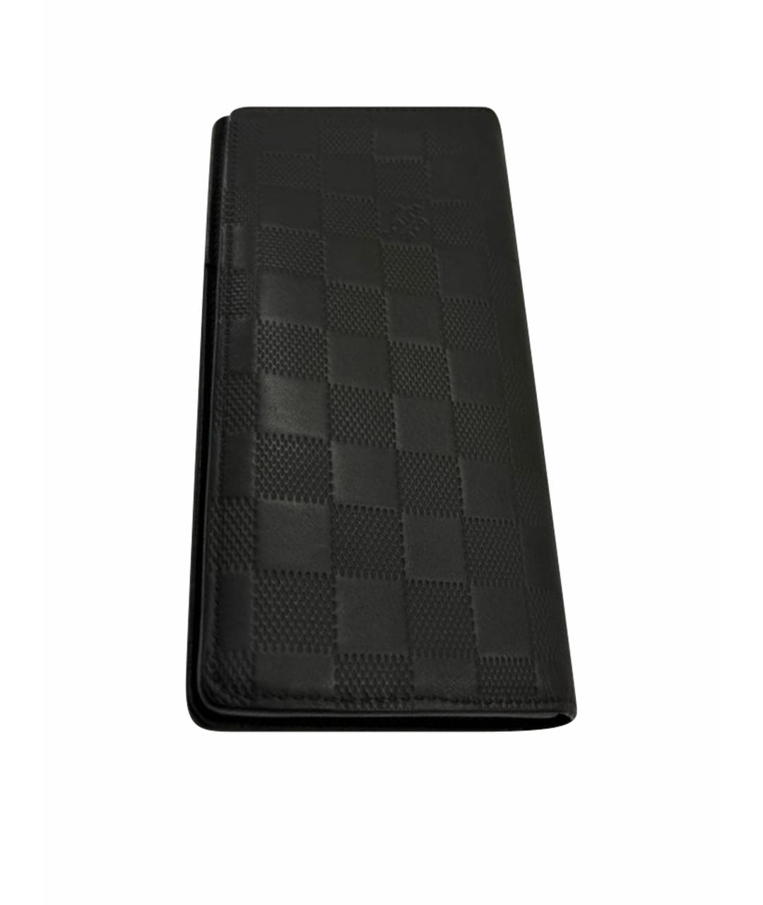 LOUIS VUITTON Черный кожаный кошелек, фото 1