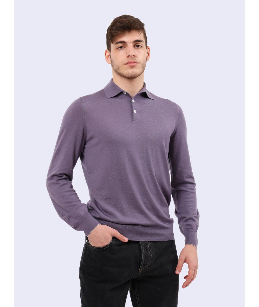 BRUNELLO CUCINELLI Фиолетовый шерстяной джемпер / свитер, фото 6
