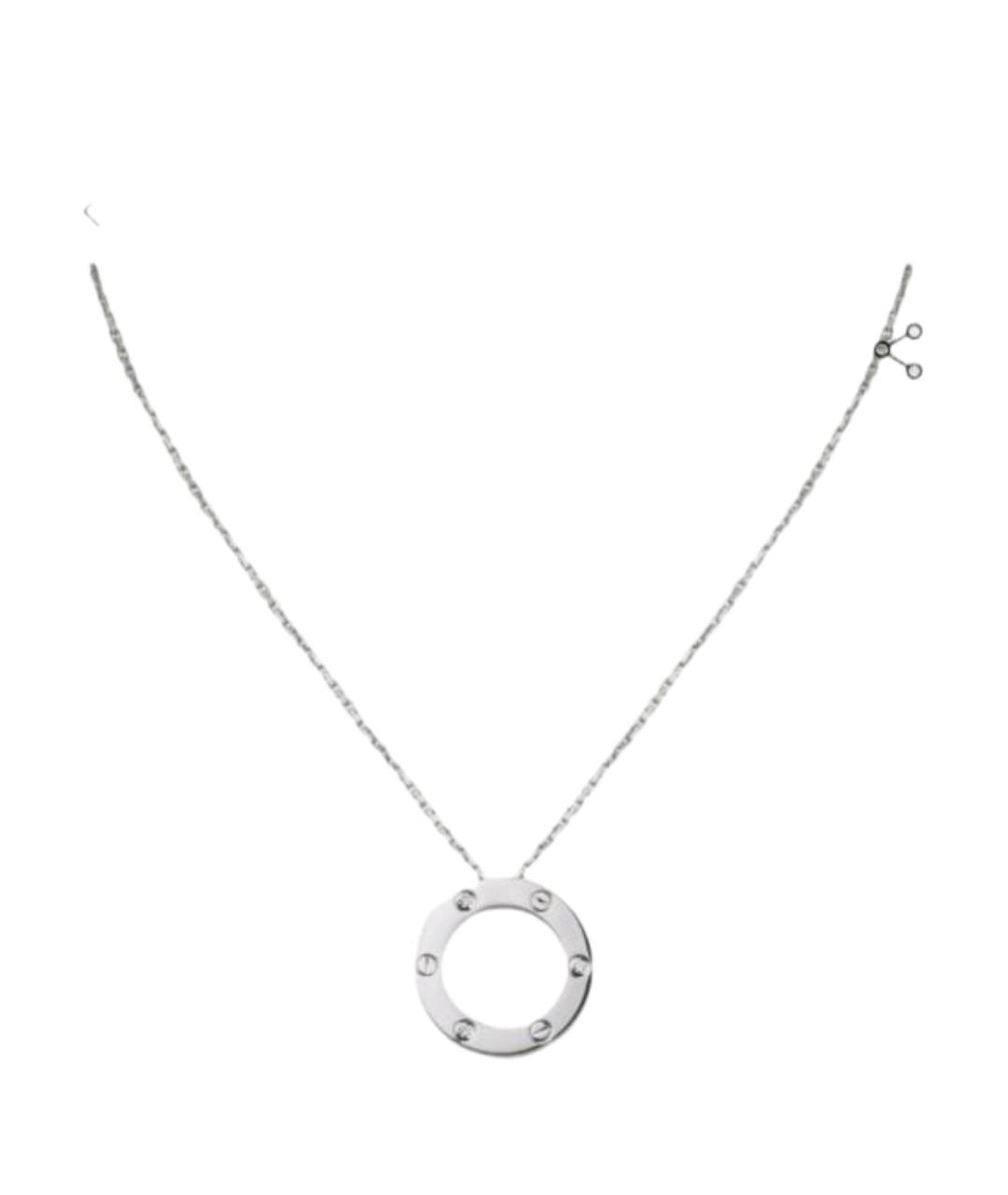 CARTIER Серебряное колье из белого золота, фото 1