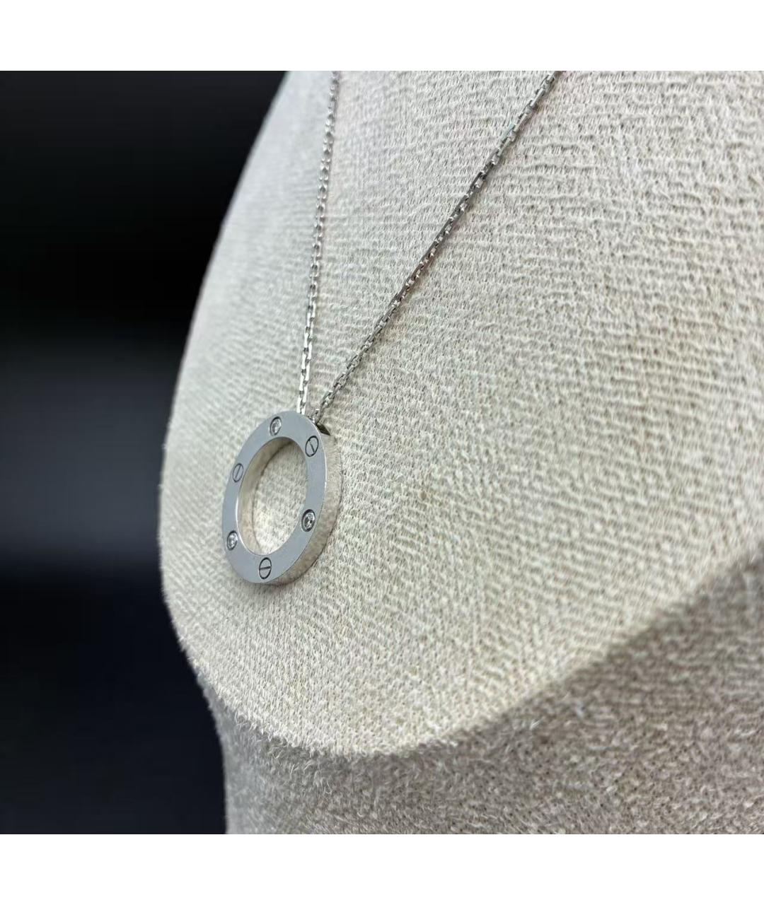 CARTIER Серебряное колье из белого золота, фото 4