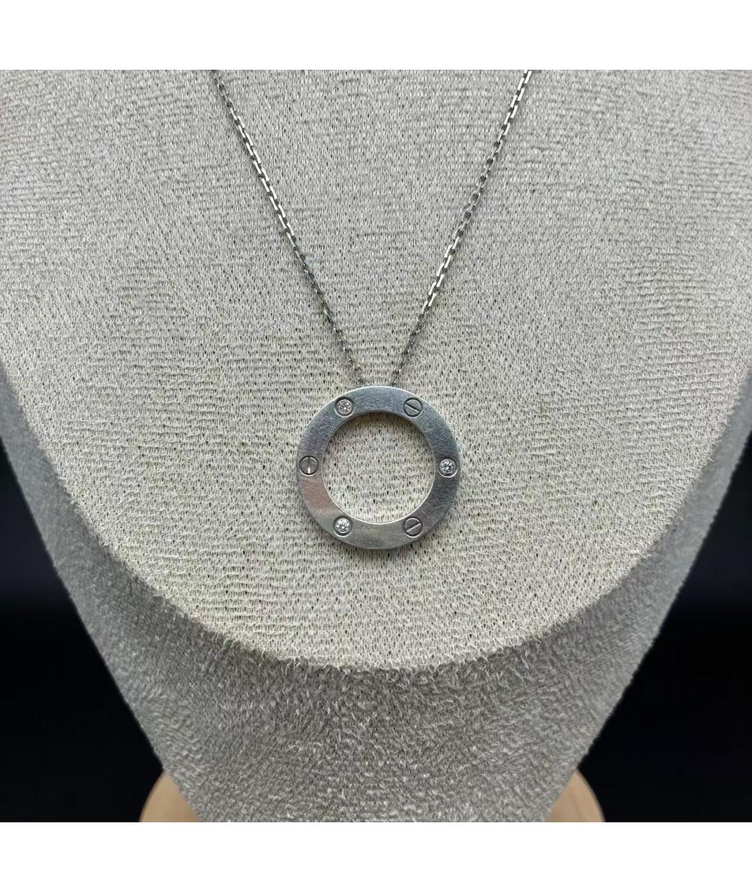 CARTIER Серебряное колье из белого золота, фото 3