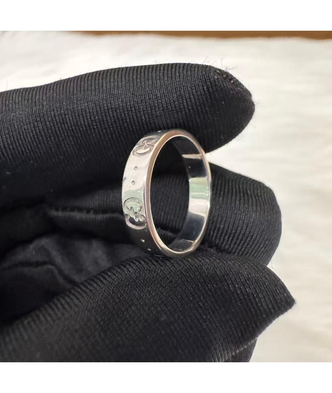 GUCCI Серебряное кольцо из белого золота, фото 2