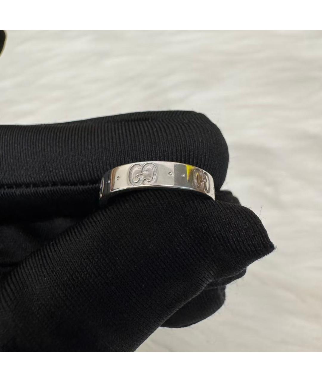 GUCCI Серебряное кольцо из белого золота, фото 4
