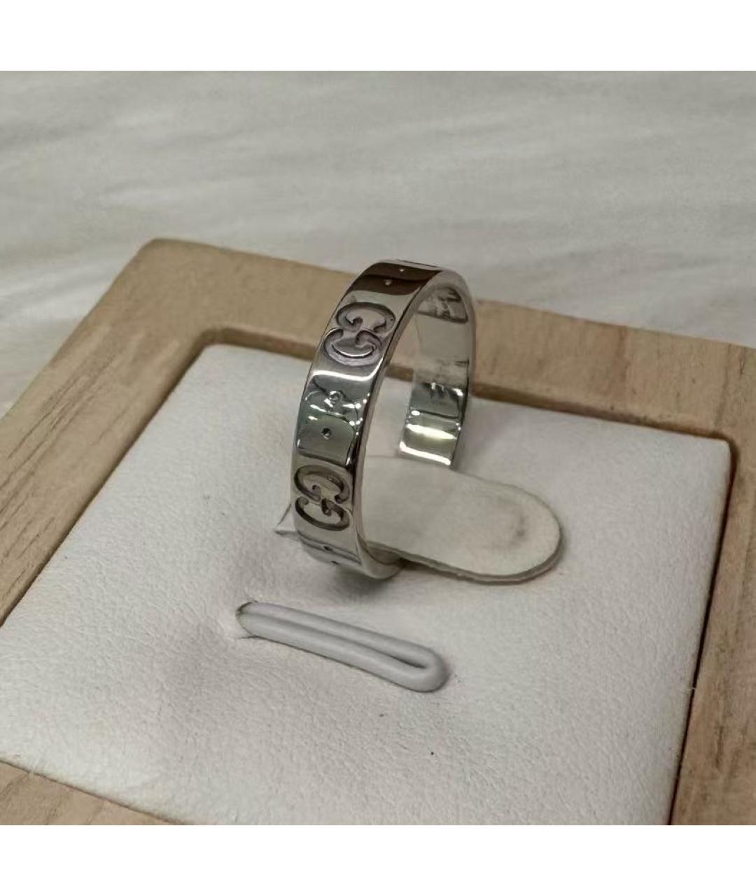 GUCCI Серебряное кольцо из белого золота, фото 5