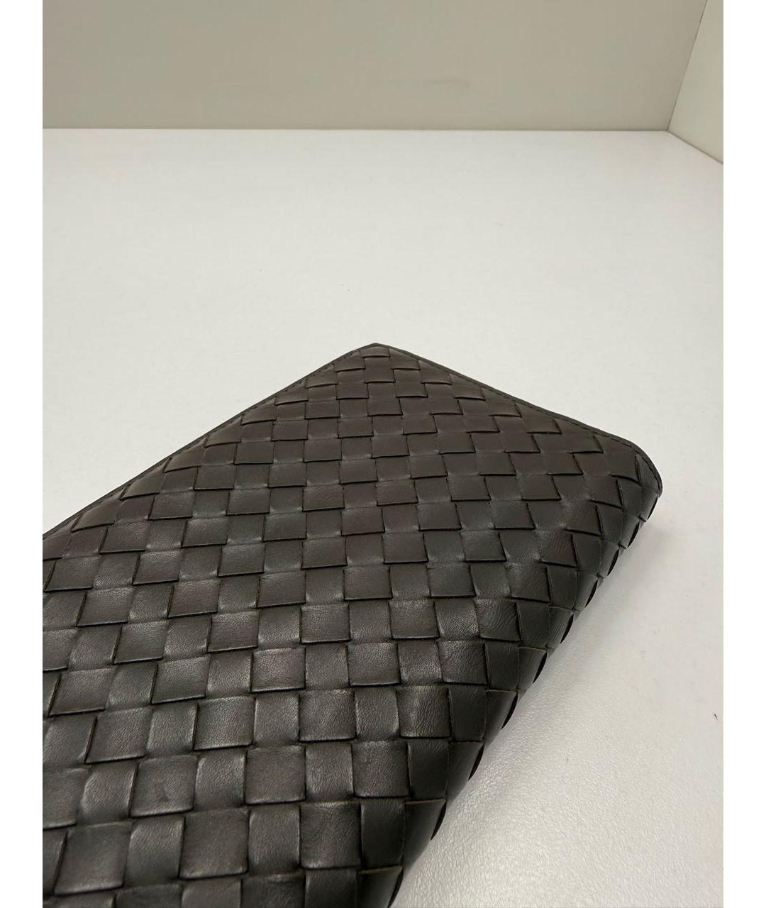 BOTTEGA VENETA Коричневый кожаный кошелек, фото 5
