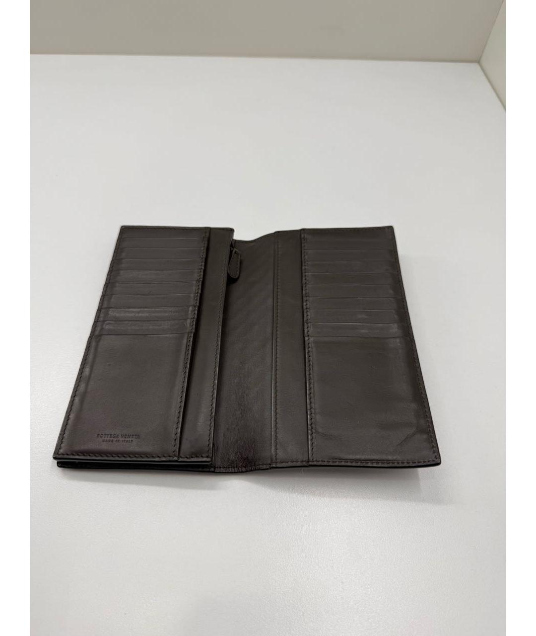 BOTTEGA VENETA Коричневый кожаный кошелек, фото 4