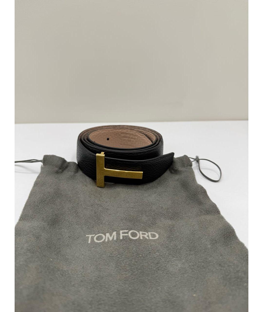 TOM FORD Черный кожаный ремень, фото 5