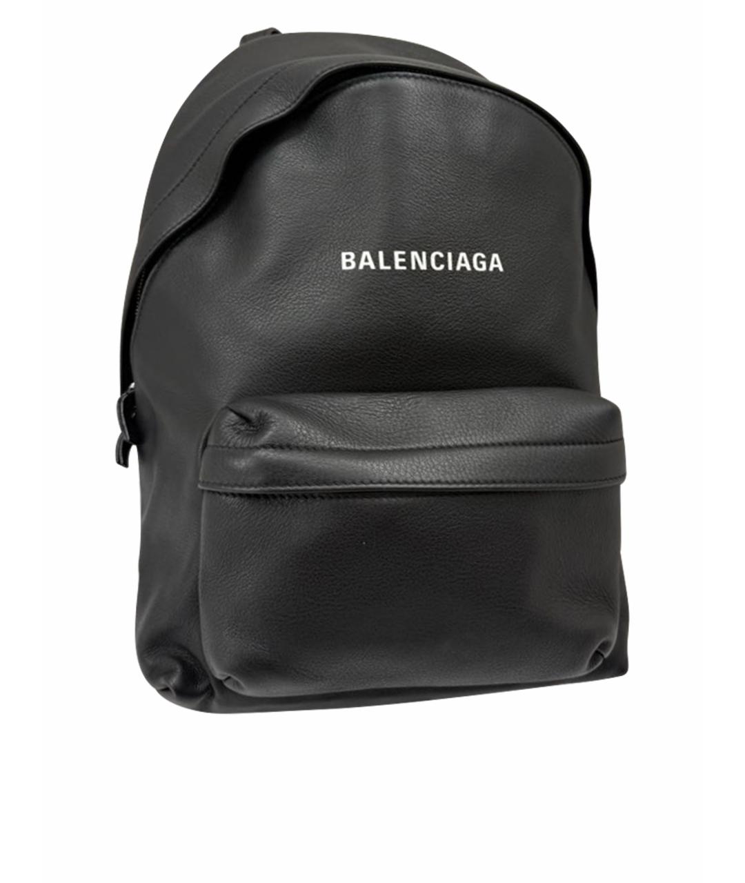 BALENCIAGA Черный кожаный рюкзак, фото 1