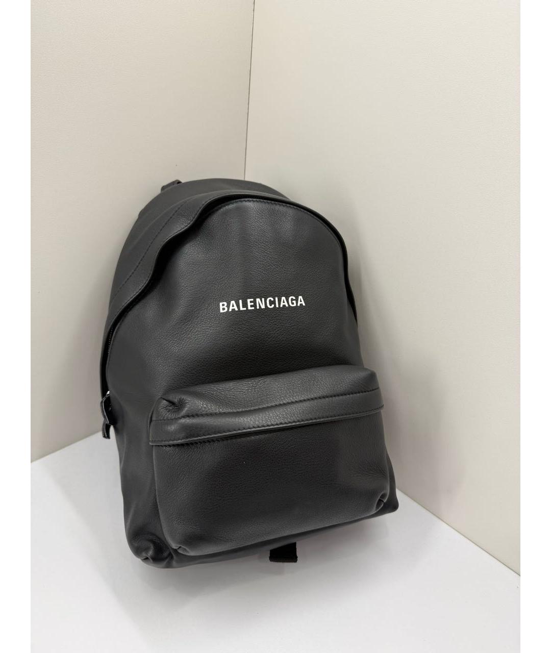 BALENCIAGA Черный кожаный рюкзак, фото 7