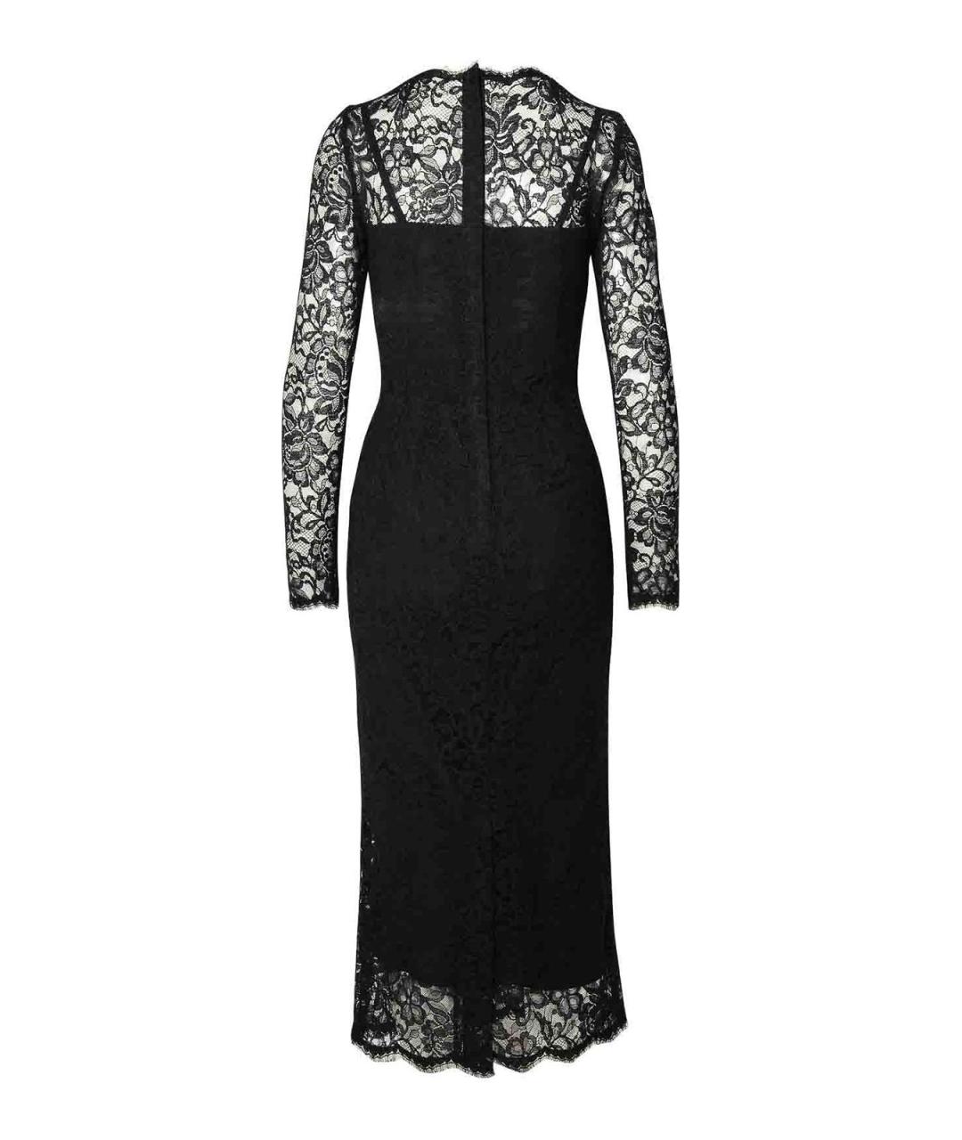 DOLCE&GABBANA Черное шелковое платье, фото 2