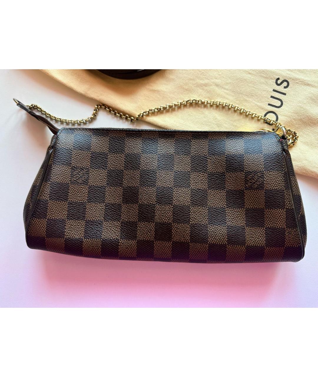 LOUIS VUITTON Коричневая сумка через плечо из канвы, фото 3