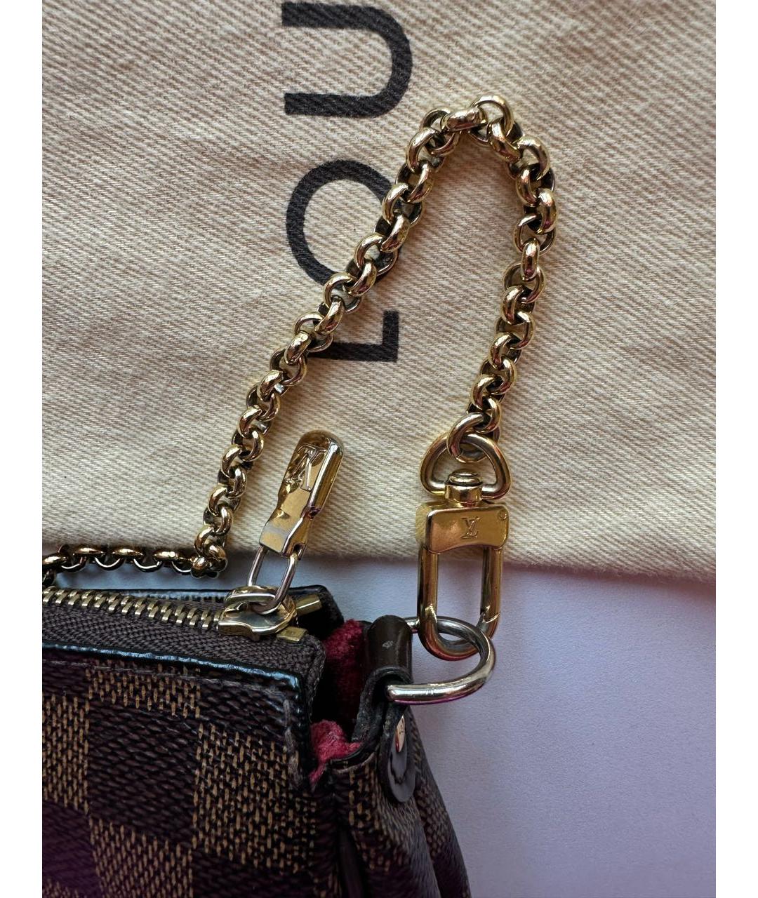 LOUIS VUITTON Коричневая сумка через плечо из канвы, фото 4