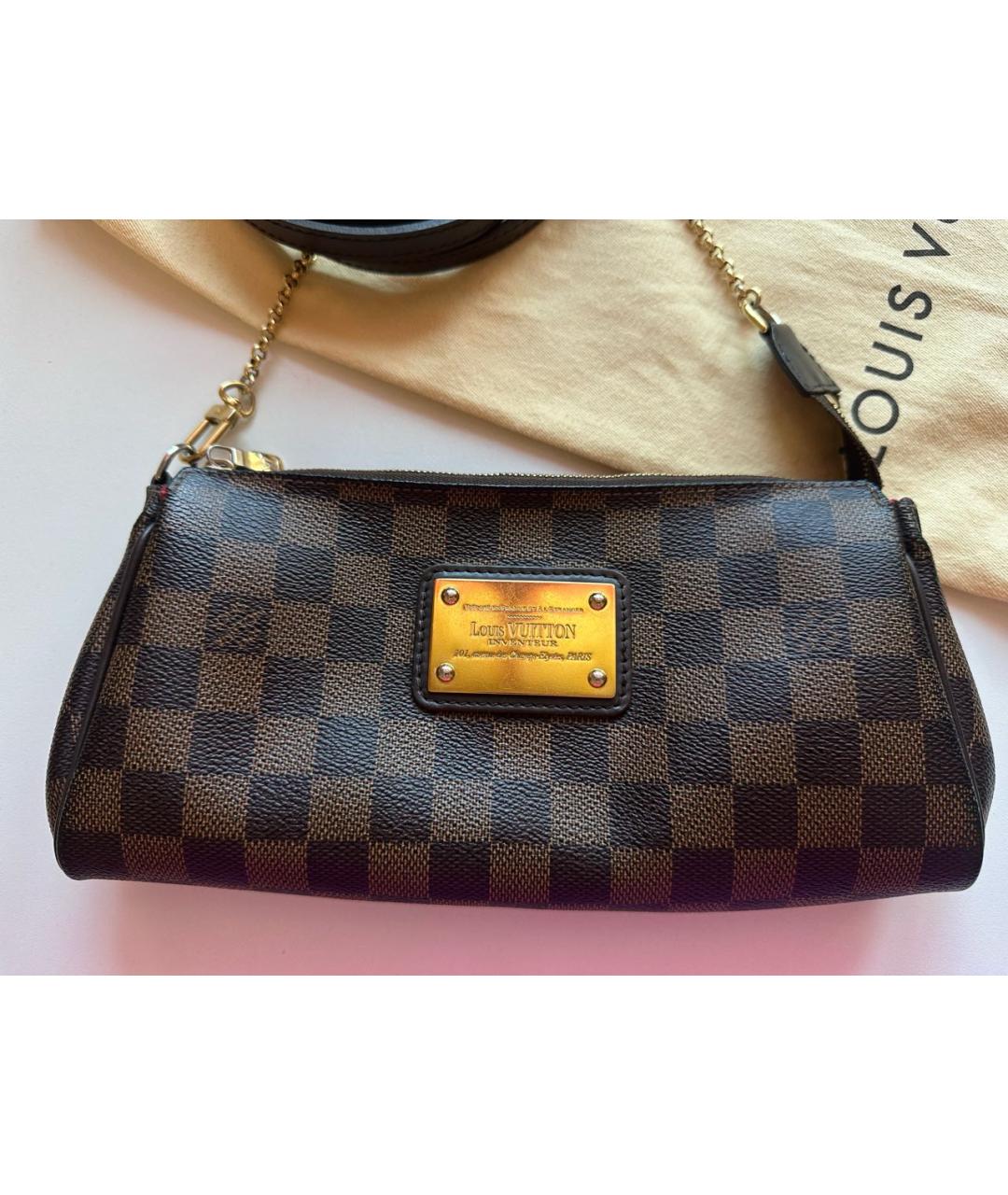 LOUIS VUITTON Коричневая сумка через плечо из канвы, фото 2