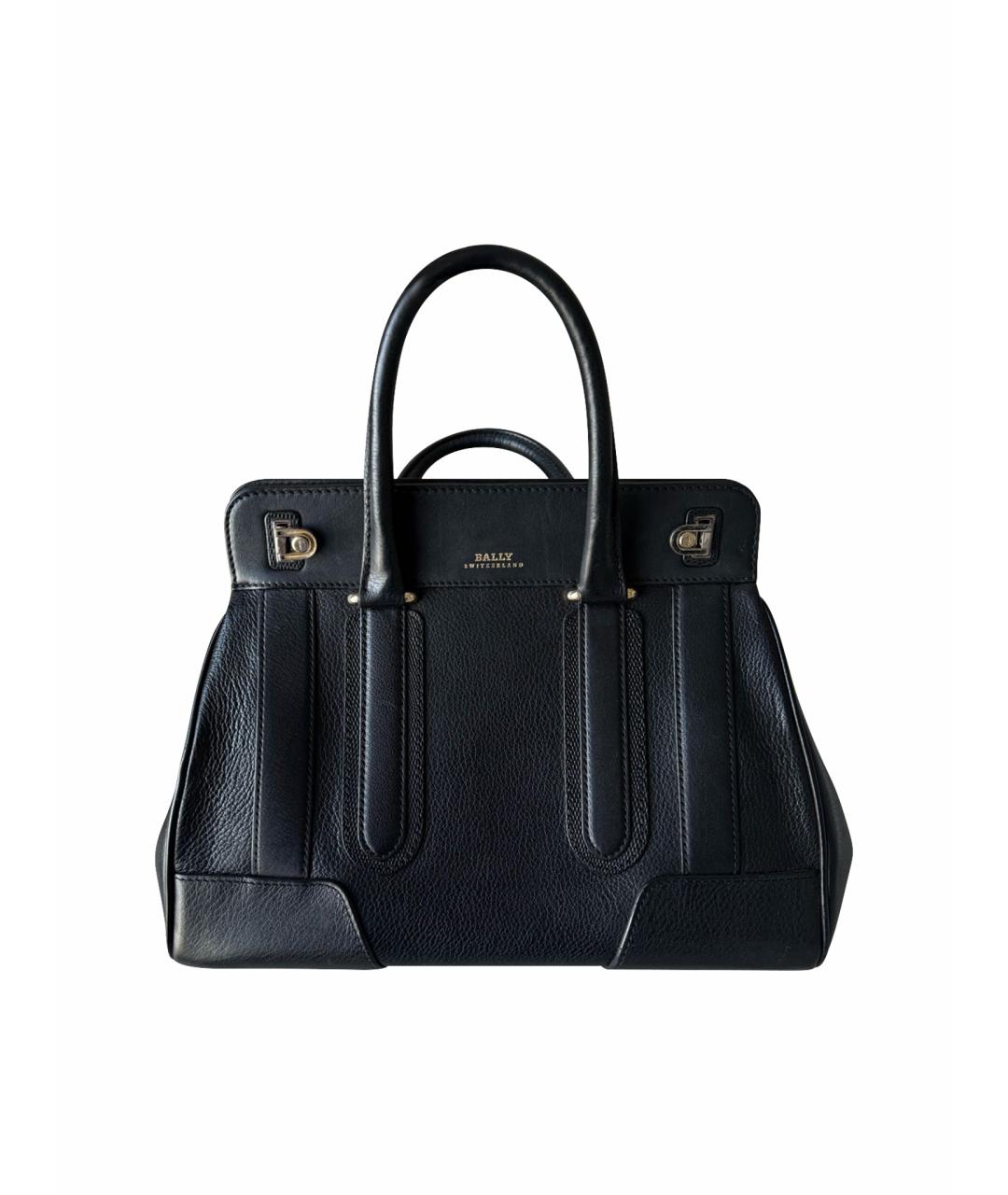 BALLY Черная кожаная сумка тоут, фото 1