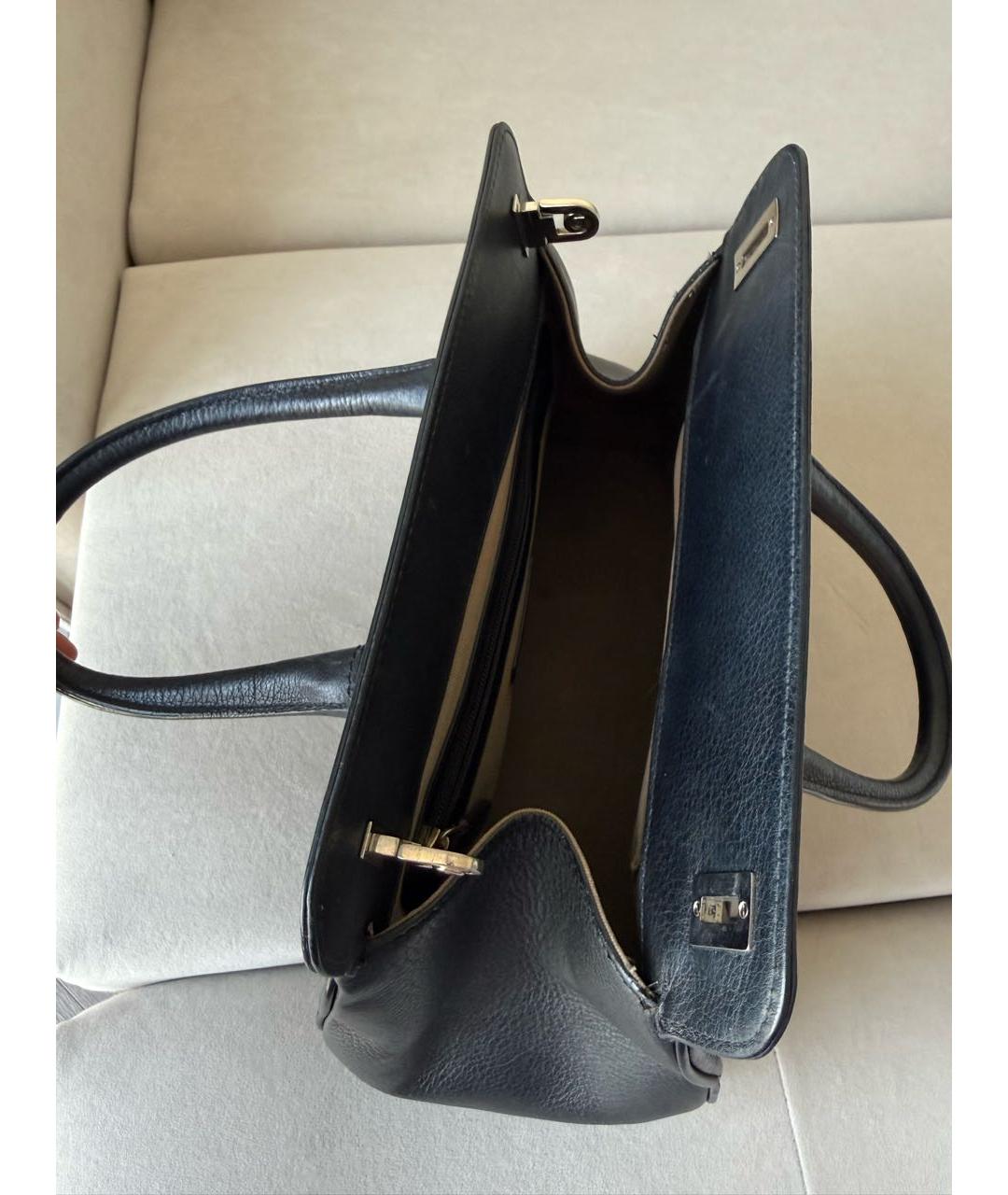 BALLY Черная кожаная сумка тоут, фото 4
