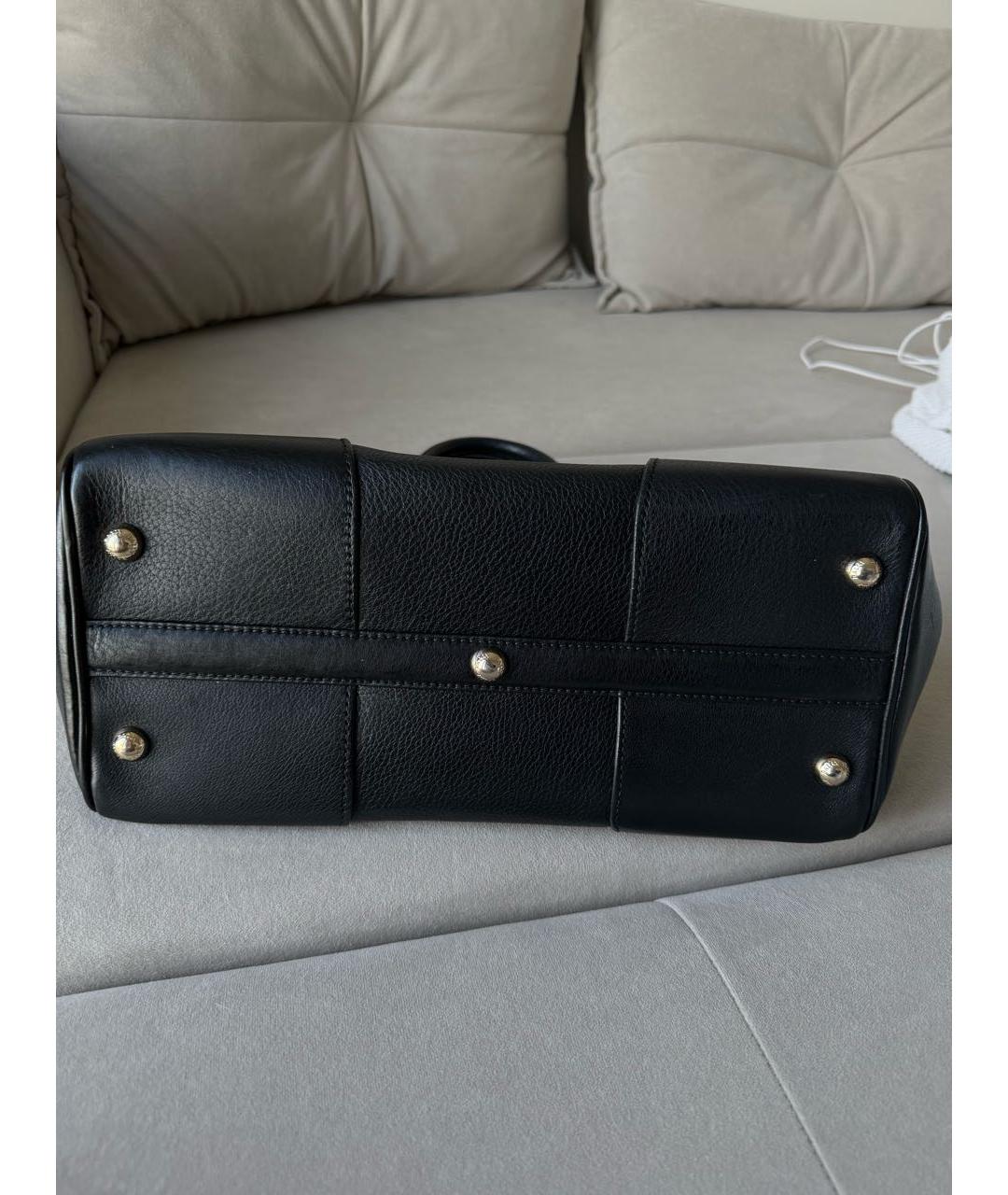 BALLY Черная кожаная сумка тоут, фото 8