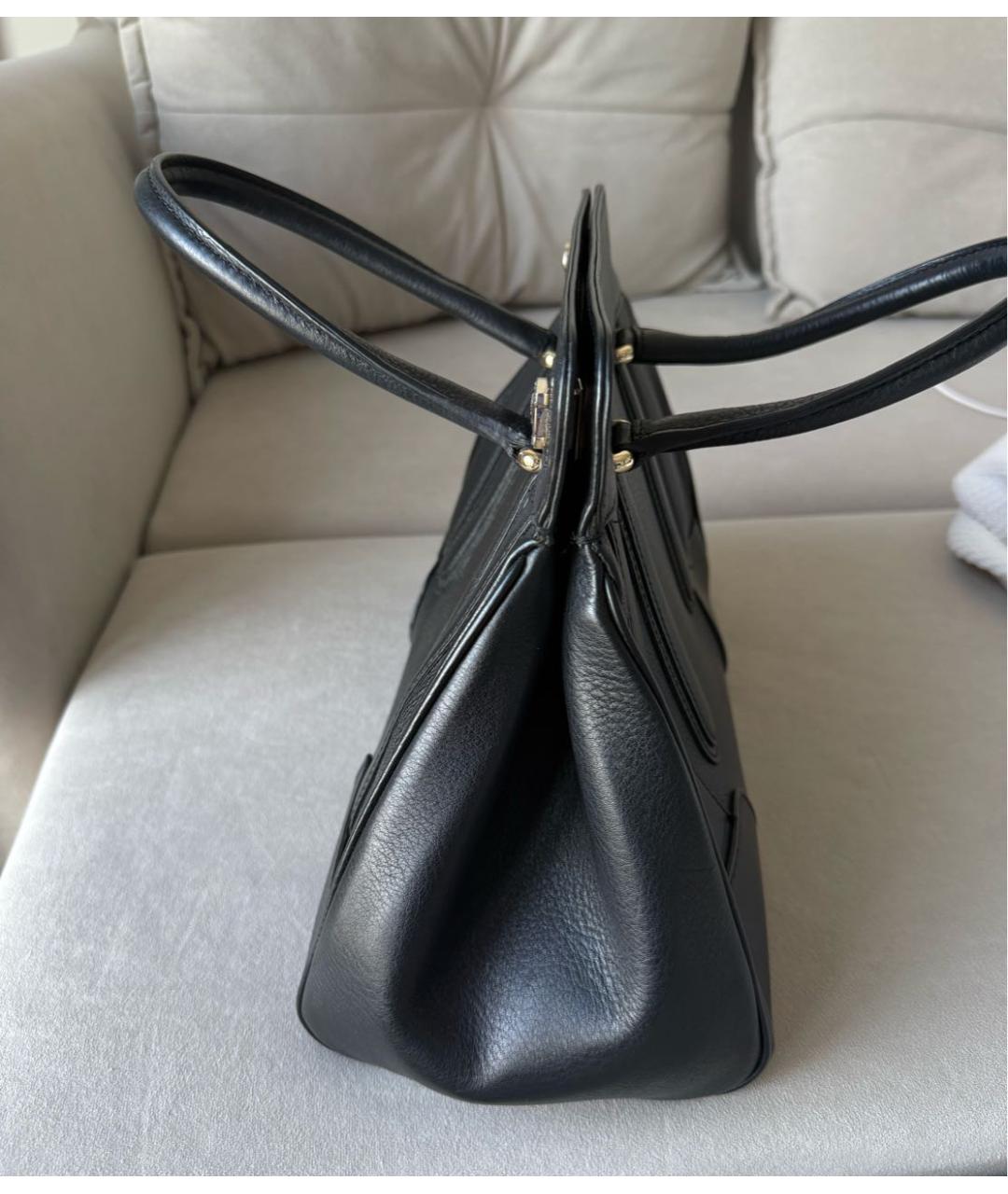 BALLY Черная кожаная сумка тоут, фото 6