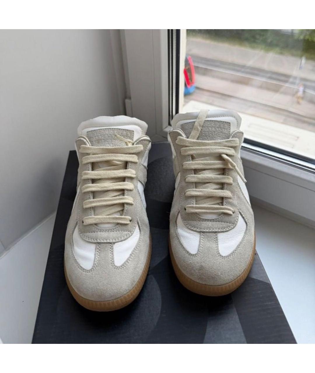 MAISON MARGIELA Бежевые замшевые мюли, фото 2