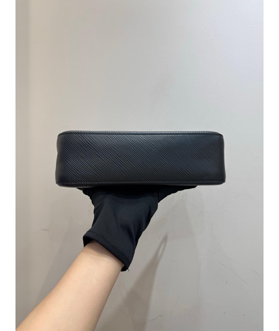 LOUIS VUITTON Черная кожаная сумка тоут, фото 6