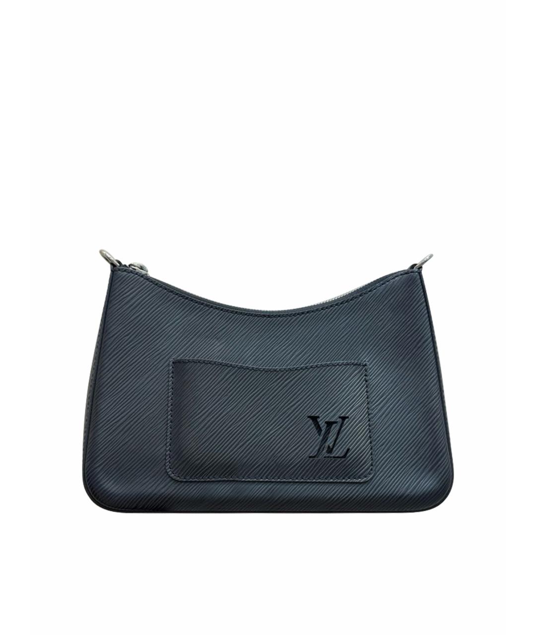 LOUIS VUITTON Черная кожаная сумка тоут, фото 1