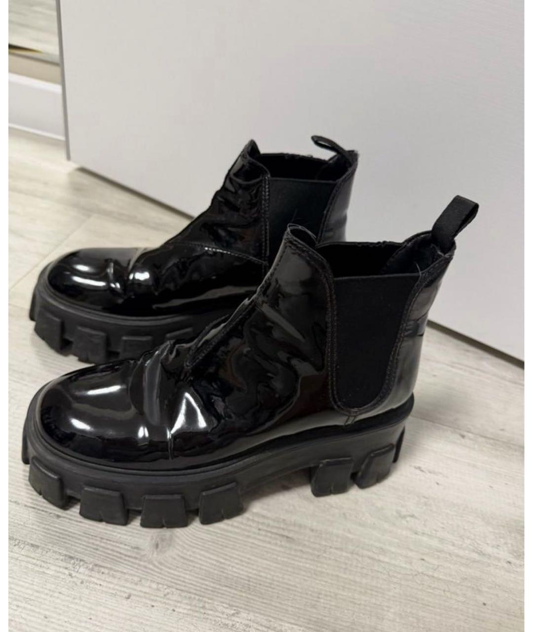 PRADA Черные ботинки из лакированной кожи, фото 5