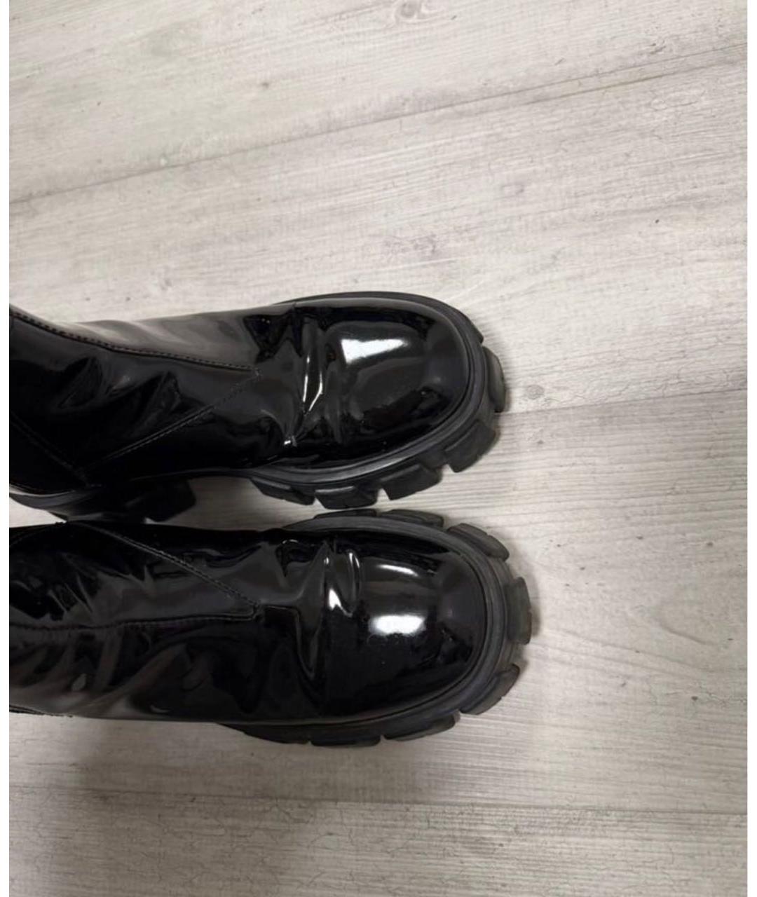 PRADA Черные ботинки из лакированной кожи, фото 2