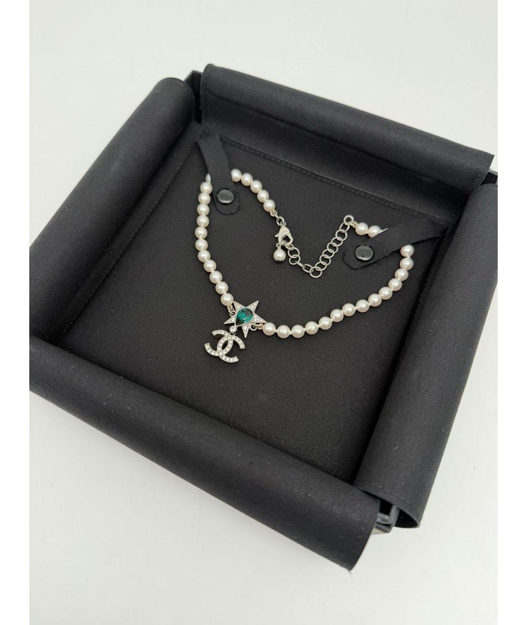 CHANEL Белое жемчужное колье, фото 3