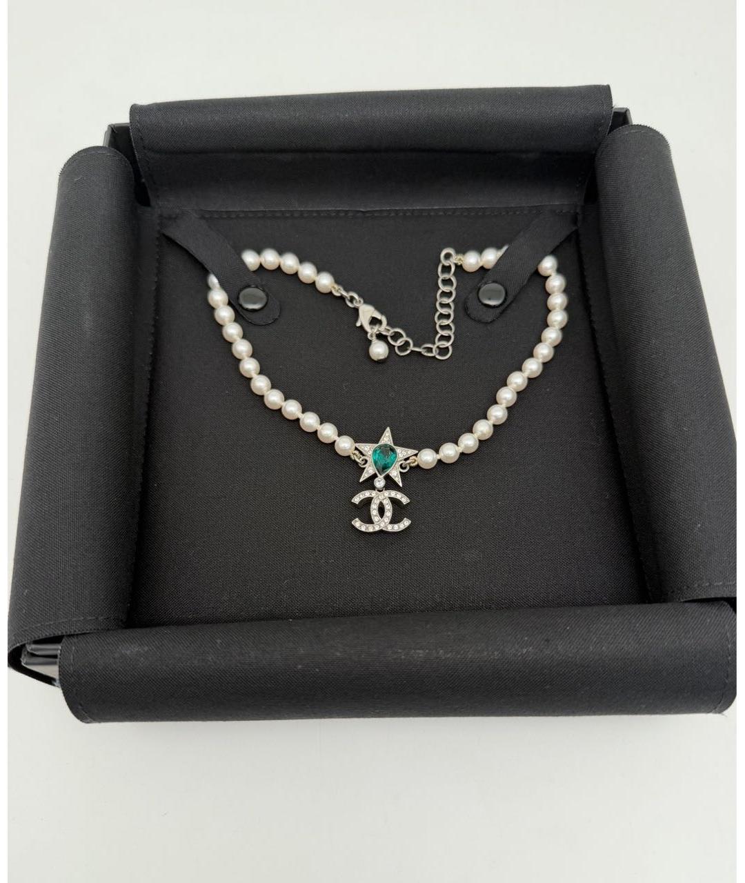 CHANEL Белое жемчужное колье, фото 9