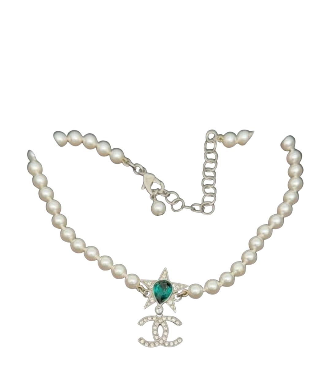 CHANEL Белое жемчужное колье, фото 1