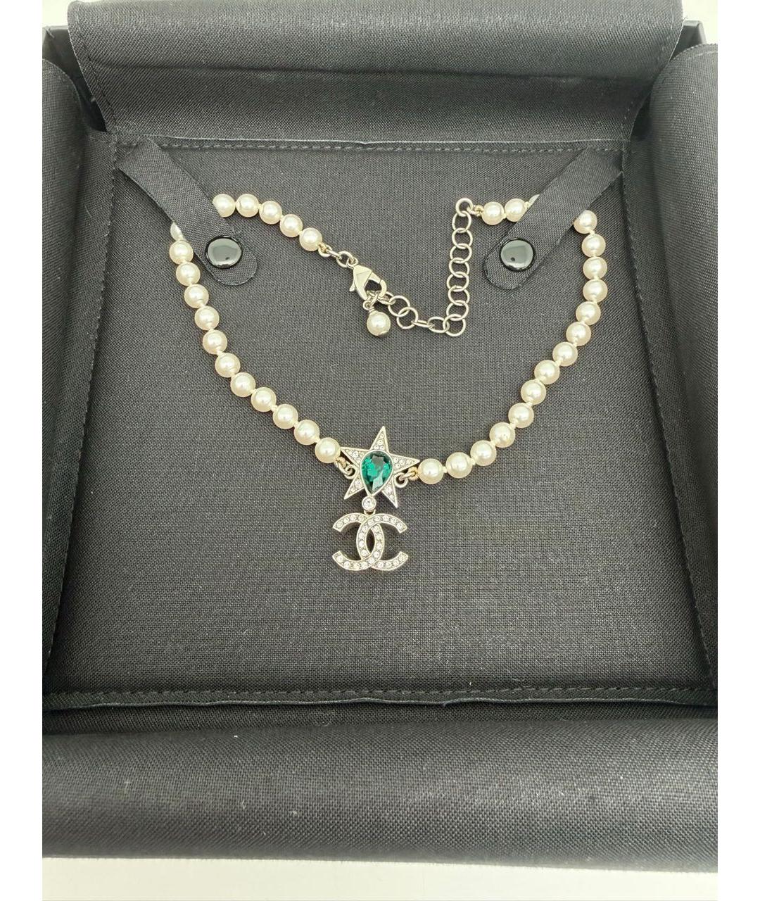 CHANEL Белое жемчужное колье, фото 4