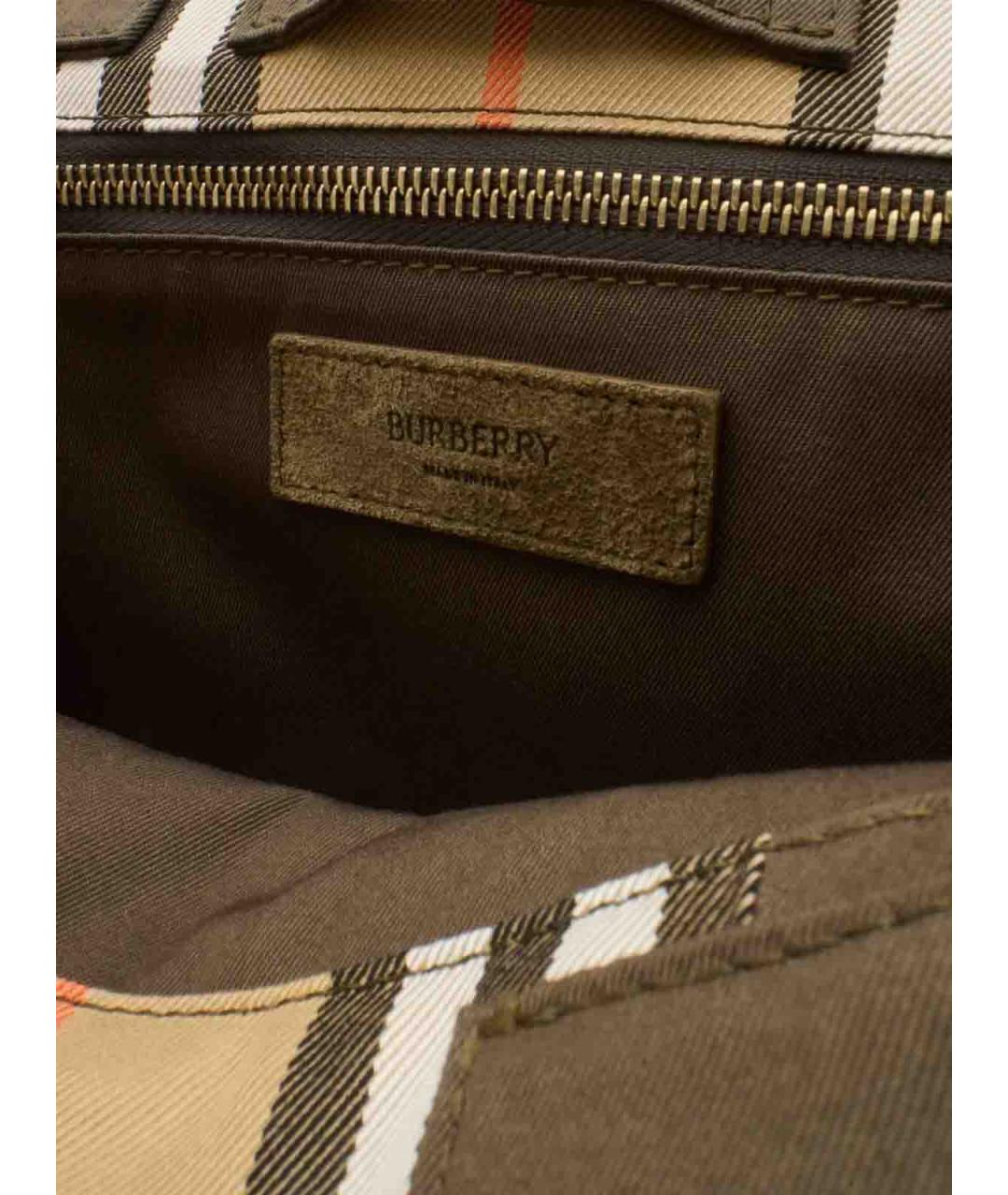 BURBERRY Бежевая синтетическая сумка тоут, фото 3