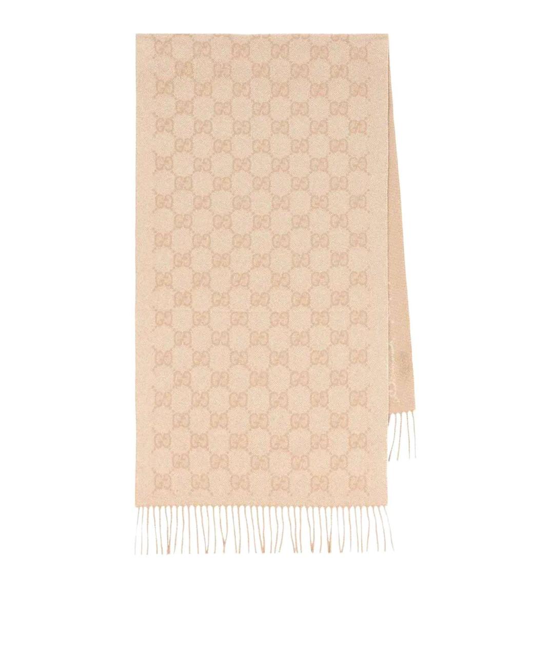 GUCCI Белый шарф, фото 1