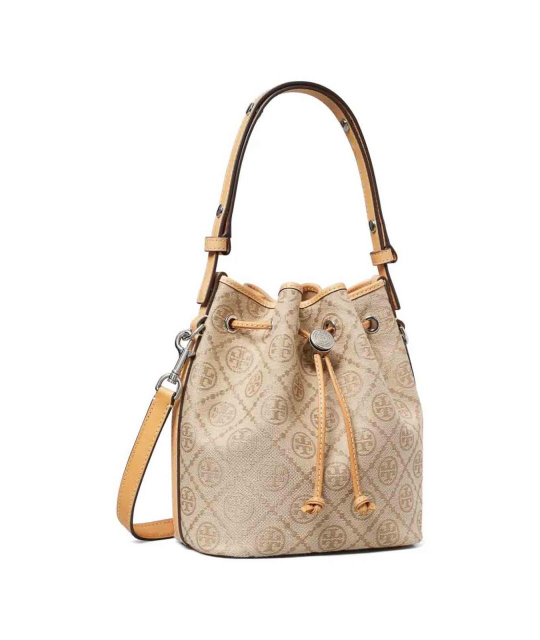 TORY BURCH Бежевая тканевая сумка через плечо, фото 2