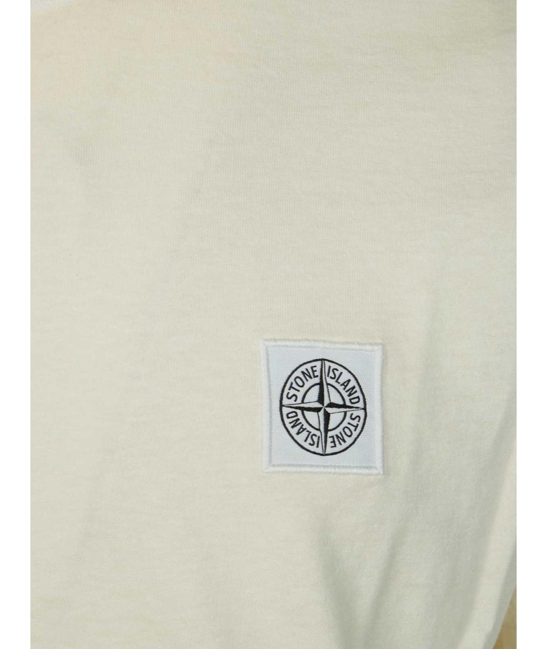 STONE ISLAND Белая футболка, фото 3