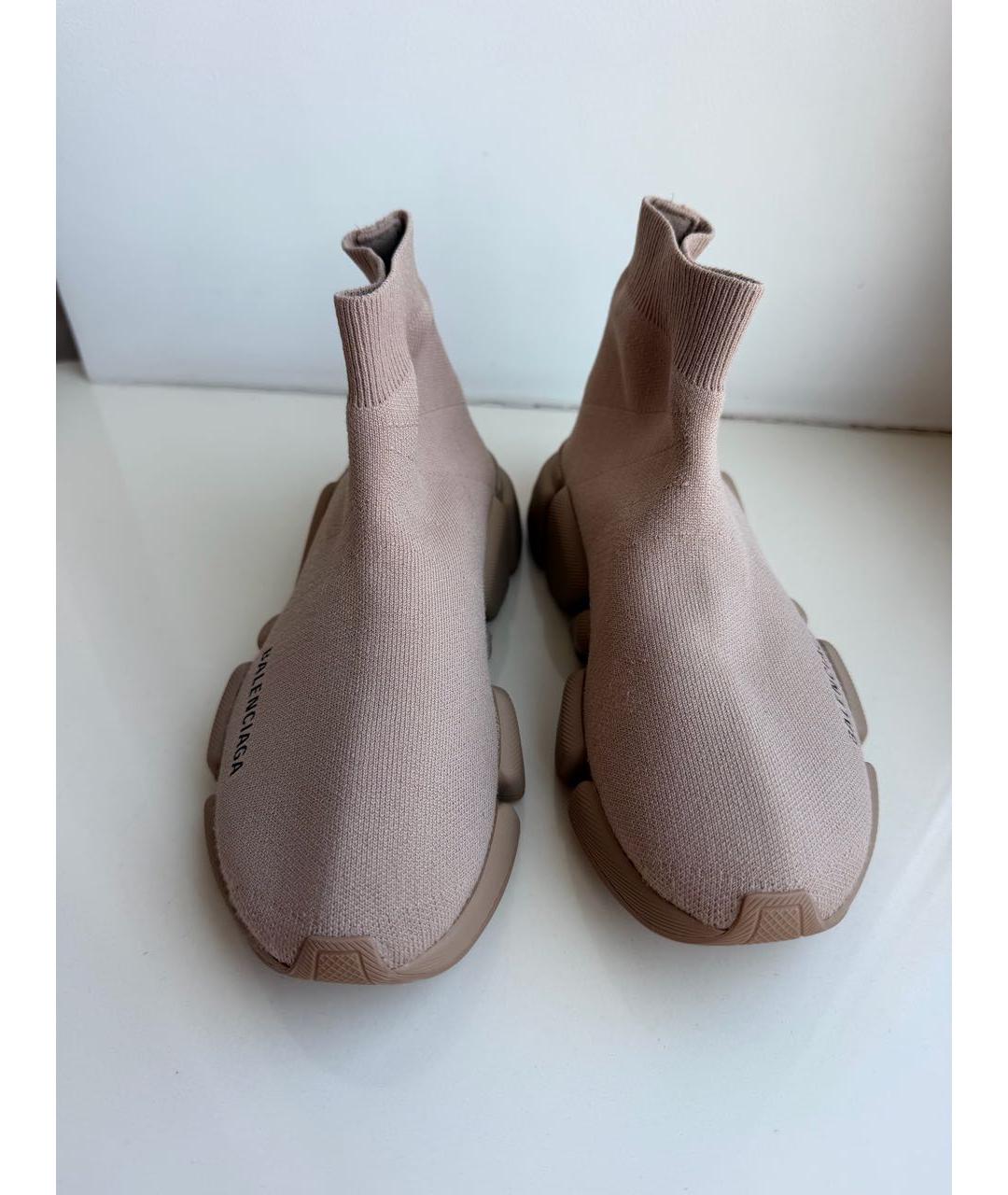 BALENCIAGA Бежевые текстильные кроссовки, фото 2