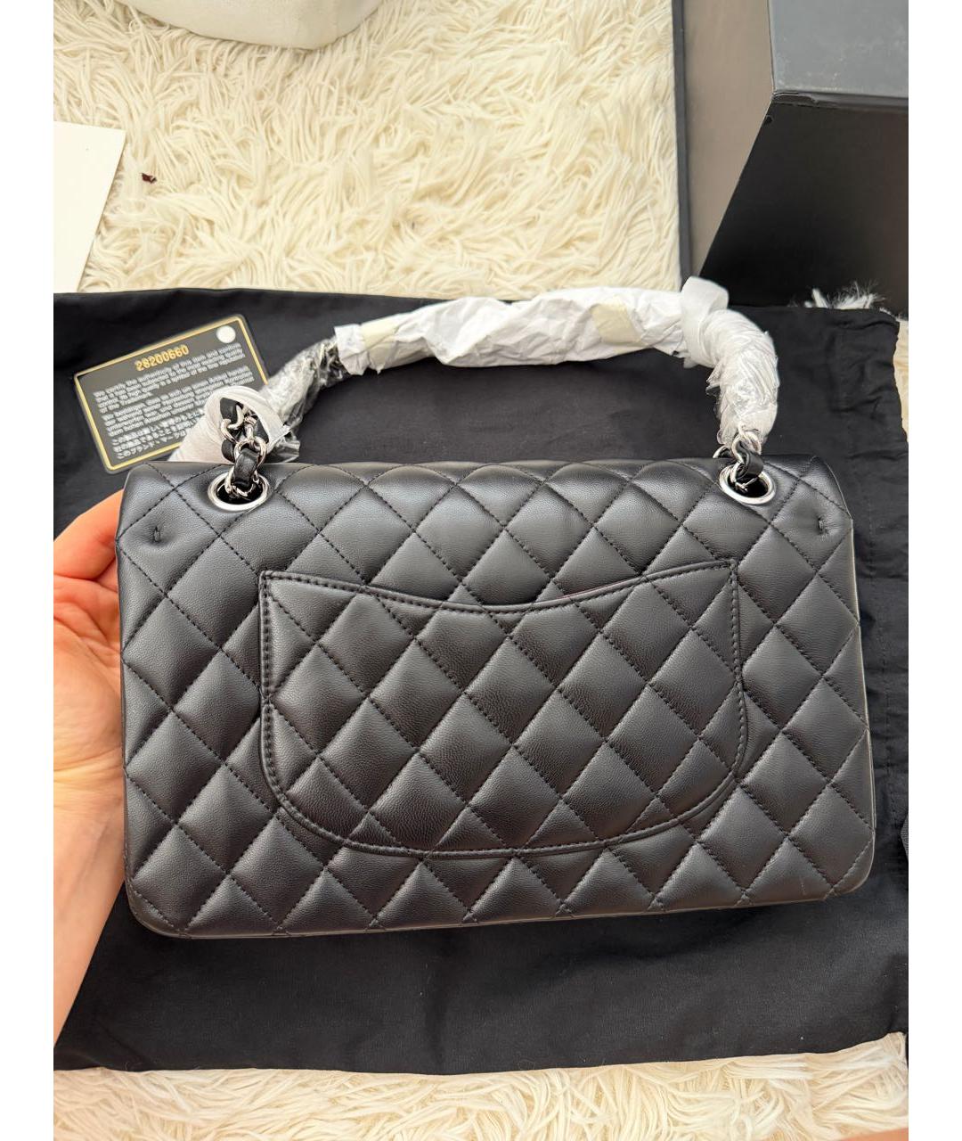 CHANEL Черная кожаная сумка тоут, фото 7