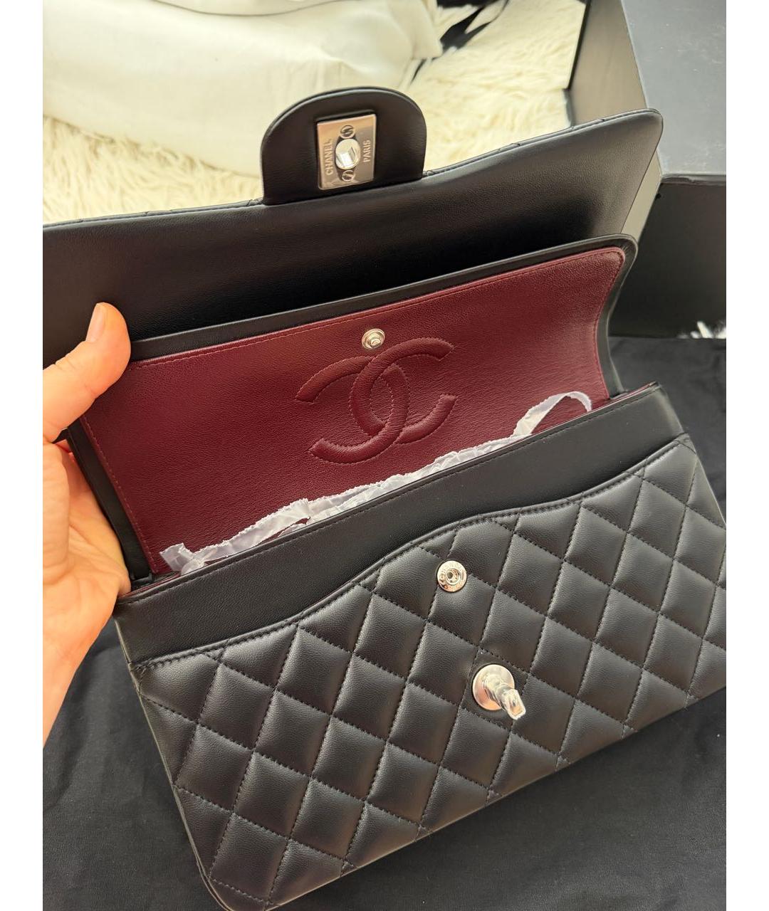 CHANEL Черная кожаная сумка тоут, фото 3