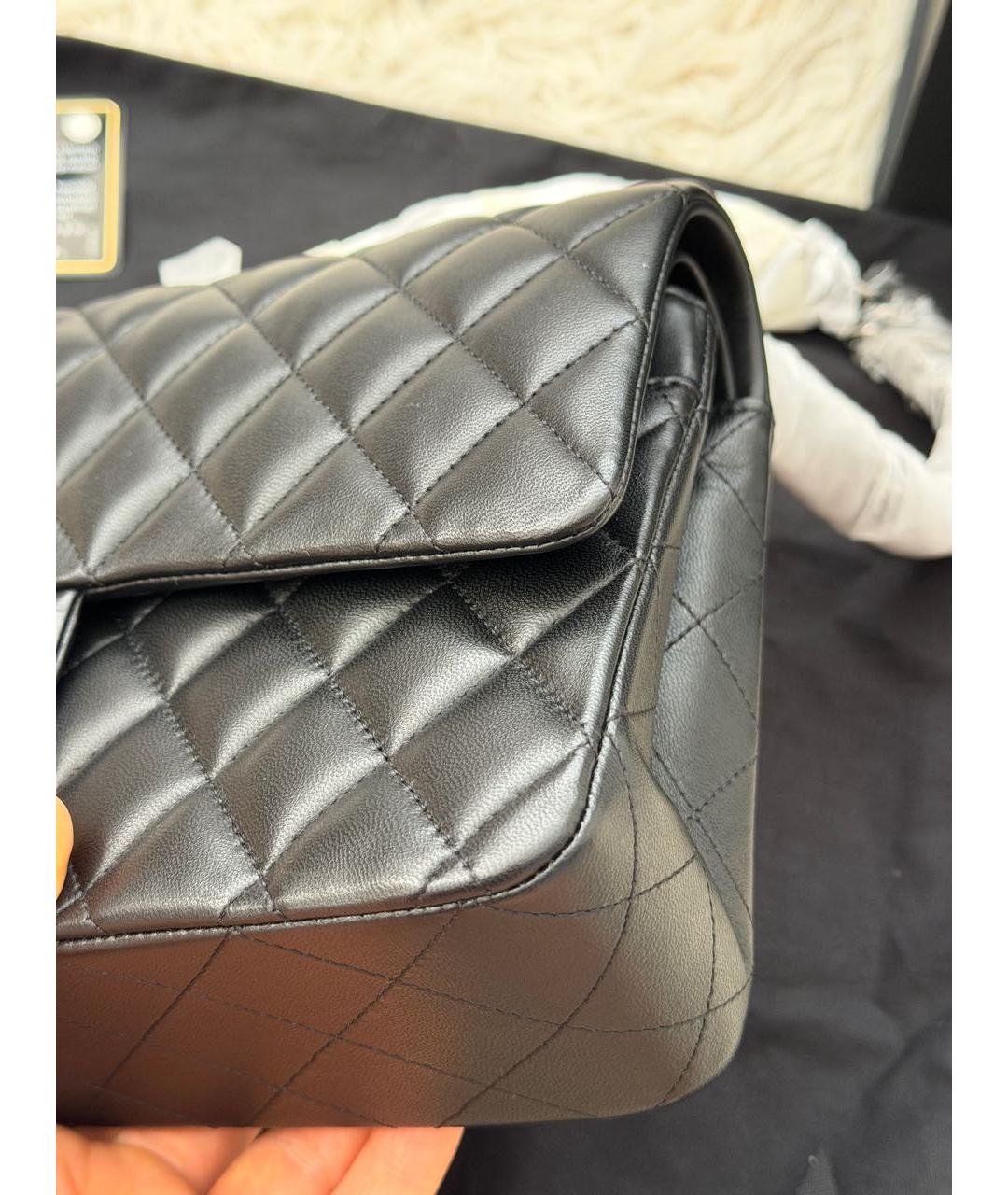CHANEL Черная кожаная сумка тоут, фото 5
