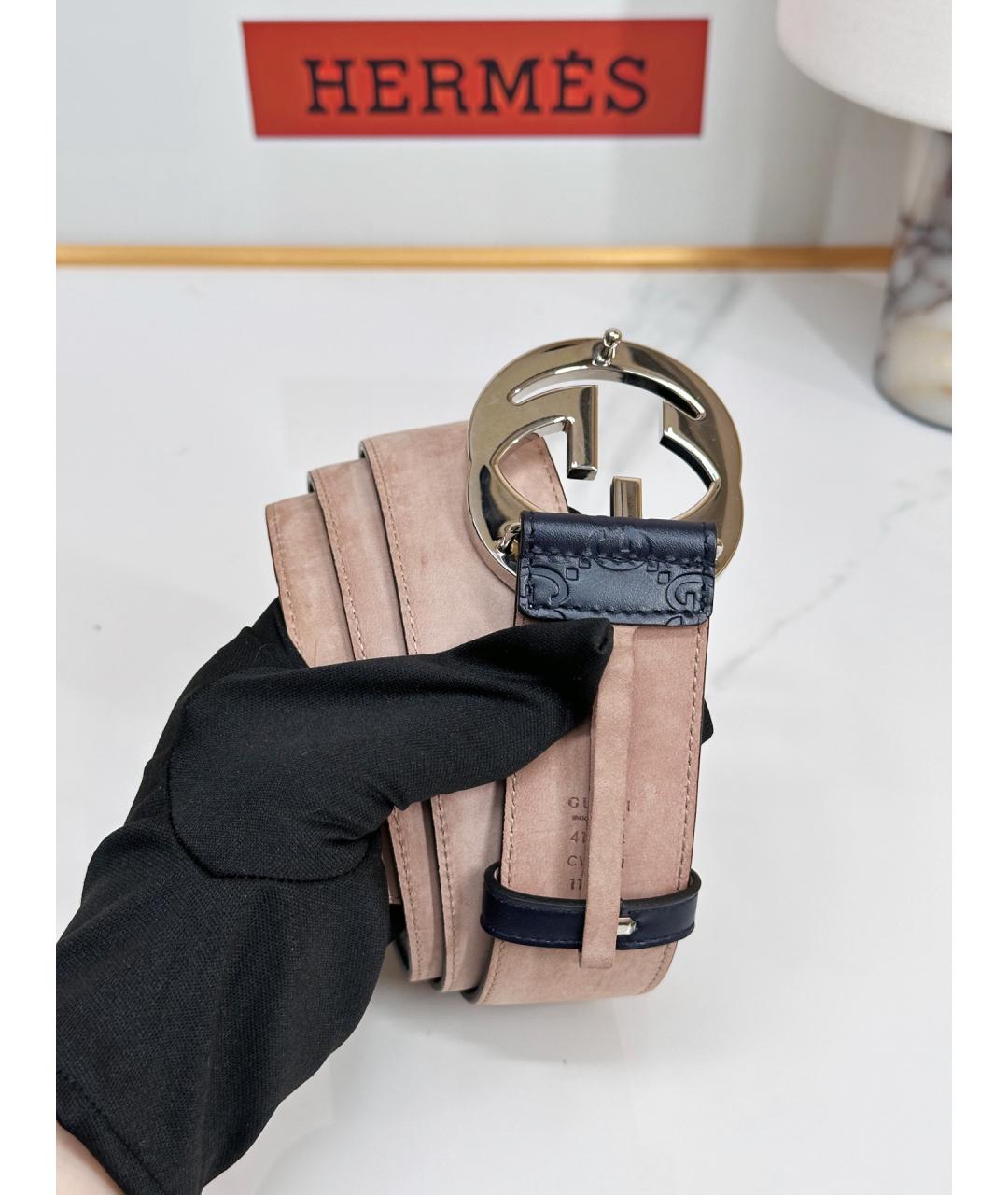 GUCCI Темно-синий ремень, фото 5